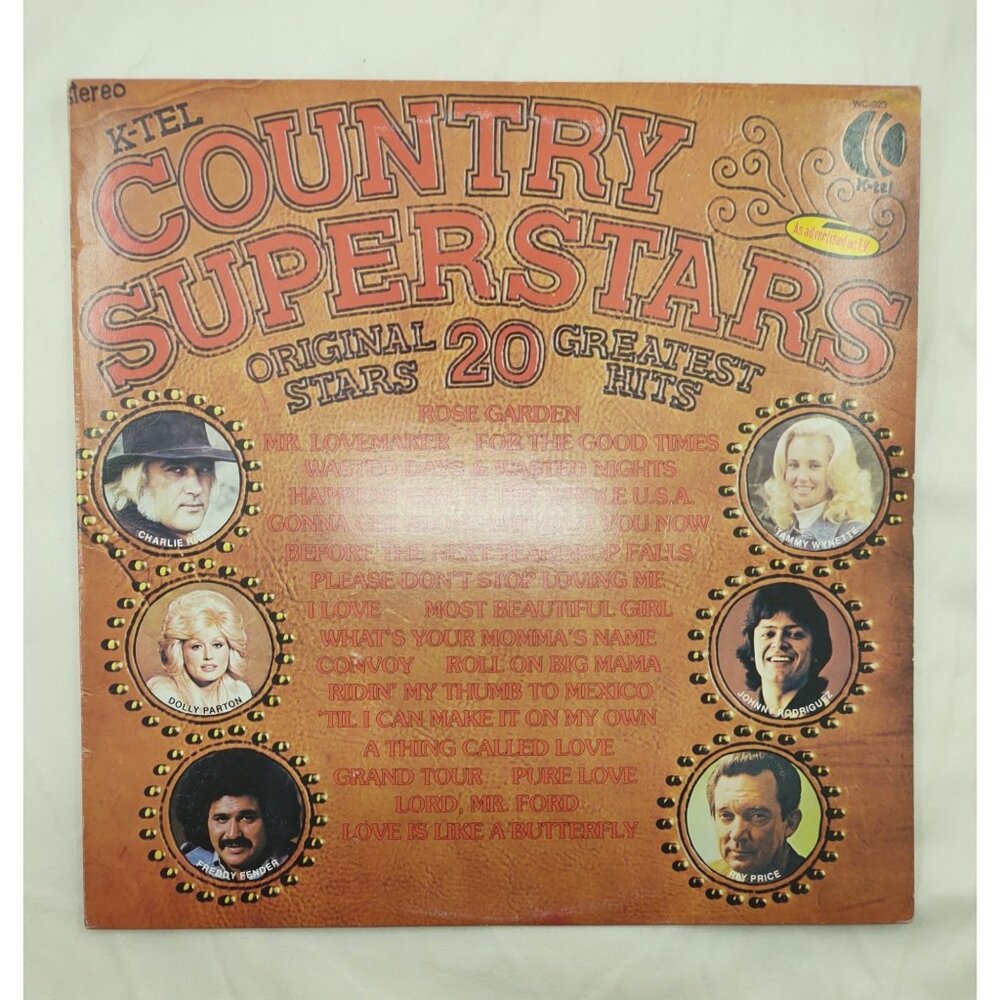 K-Tel Country Superstars LP 1976 CSPS-1054 WC-323 Compilation